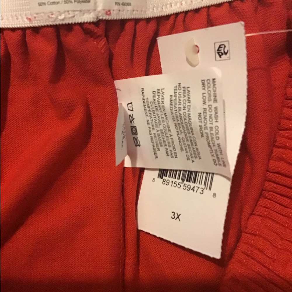 Soffe 3X plus size juniors red athletic wear shorts NWT - Picture 6 of 6